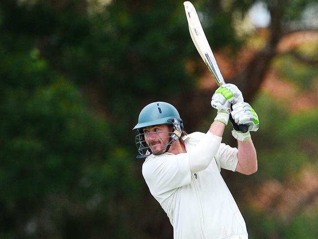 Dylan O'Malley blasts off for Peninsula Old Boys. Picture: Derrick den Hollander