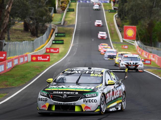 Craig Lowndes drives his Holden Commodore ZB during the 2018 edition. Picture: Getty Images