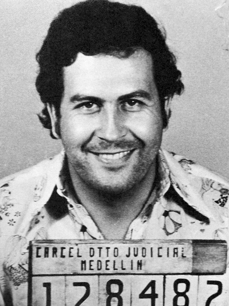 Pablo Escobar in his mug shot.