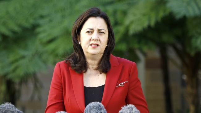 Queensland Premier Annastacia Palaszczuk says borders will not reopen until there is no community transmission in NSW or Victoria. Picture: NCA NewsWire/Tertius Pickard