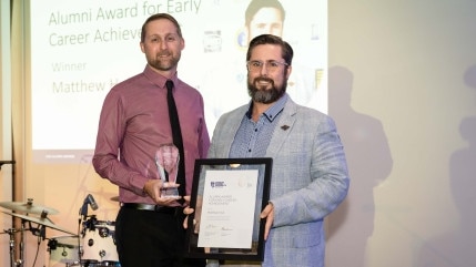 The Alumni Award for Early Career Achievement went to Matthew Hull. Picture: Julianne Osborne