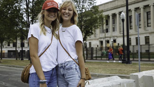 Olivia and Emily Zank said unrest in Wisconsin was ‘very scary’. (Photo: Angus Mordant for NewsCorp Australia)