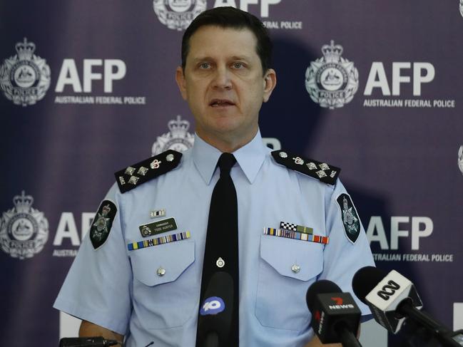 Australian Federal Police Acting Assistant Commissioner Todd Hunter. Picture: NCA NewsWire / Daniel Pockett