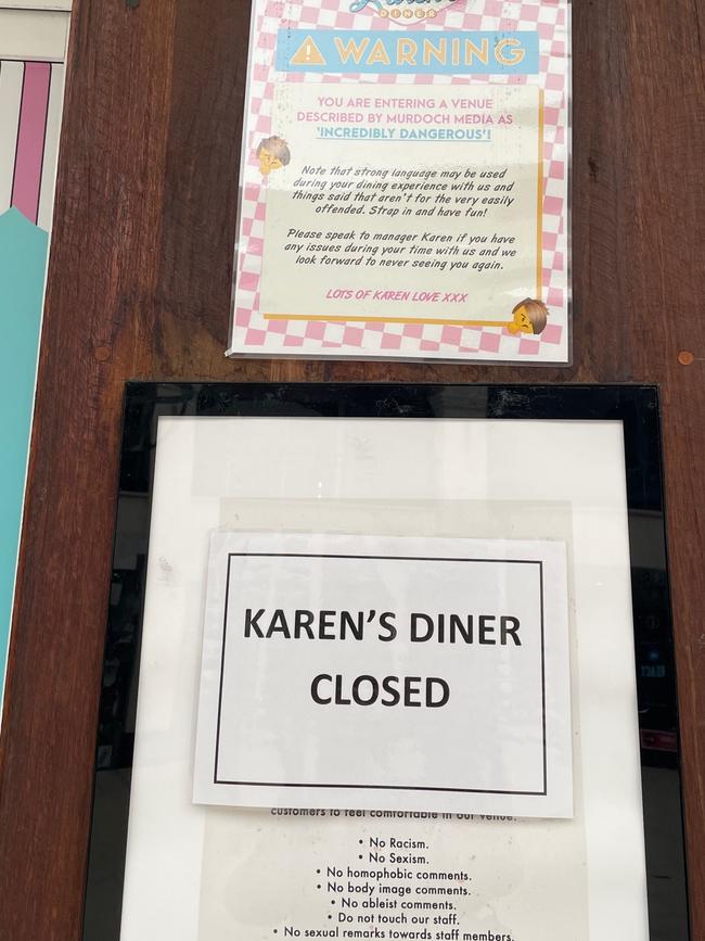 Karen's Diner at Surfers Paradise has closed down.