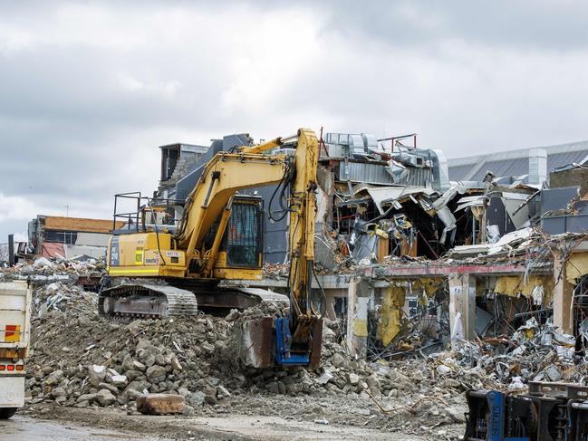 Ongoing demolition at Toombul Shopping centre. Picture Lachie Millard