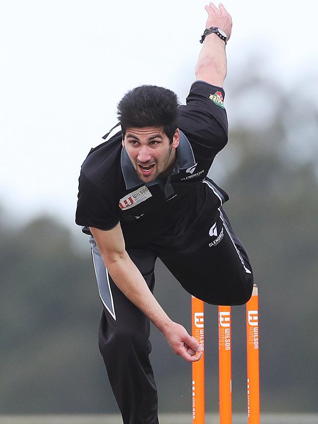 Matthew Fotia picked up six wickets for Glenorchy in the Pies round four win against New Town. Picture: NIKKI DAVIS-JONES