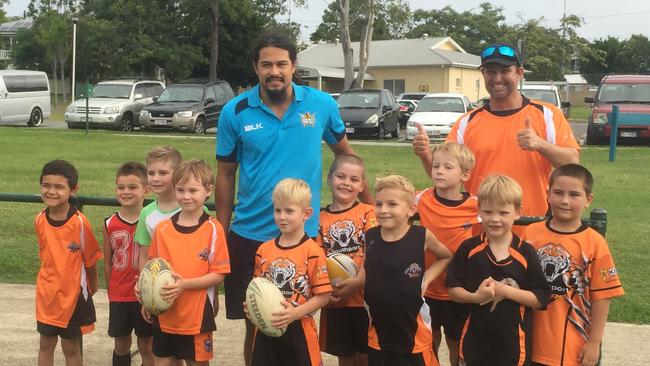 Kevin Gordon with Southport Tigers under 8s.