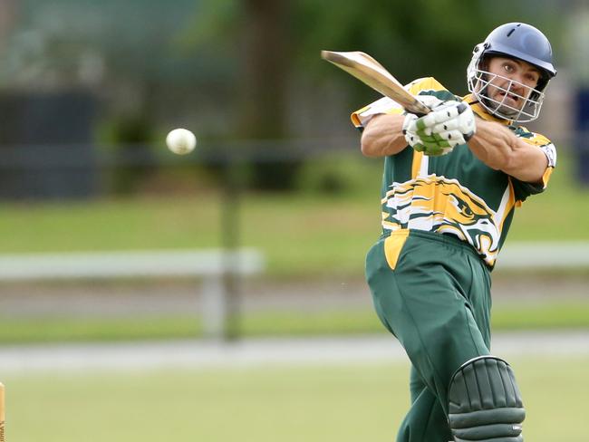 VSDCA: Croydon v Endeavour Hills.Endeavour Hills batsman Ben Law plays a hook shot.Picture: Stuart Milligan