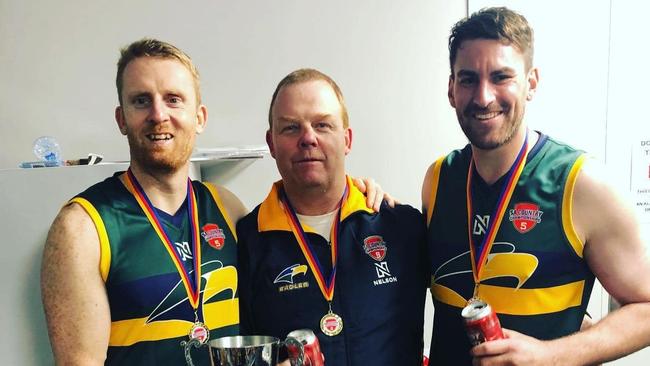 Todd Miles (left) remains a standout forward in the Adelaide Plains FL. Picture: Hamley Bridge Football Club