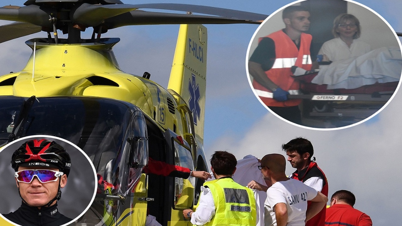 Chris Froome was airlifted to hospital after his crash.