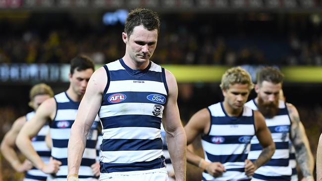 Patrick Dangerfield and his Cats led Richmond by 21 points at halftime of last year’s preliminary final but couldn’t hold on.