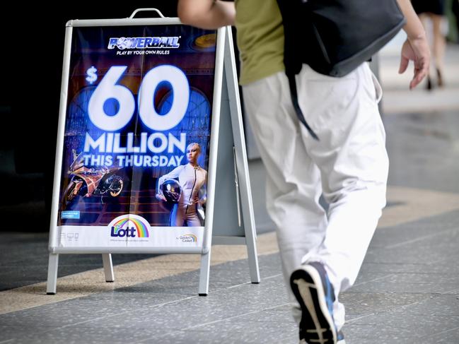 BRISBANE, AUSTRALIA - NewsWire Photos February 06, 2025: Powerball jackpots to $60m on Thursday night, the second huge lottery prize of the week after a Sydney woman won the $100m Oz Lotto jackpot on Tuesday night. Picture: NewsWire / Sarah Marshall