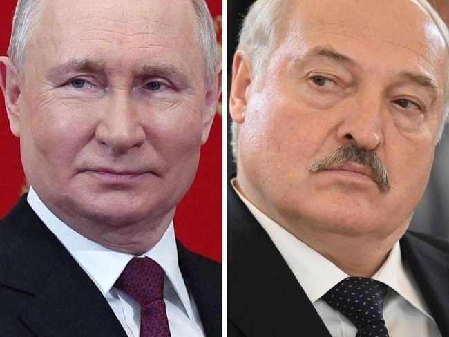 Vladimir Putin and Alexander Lukashenko.