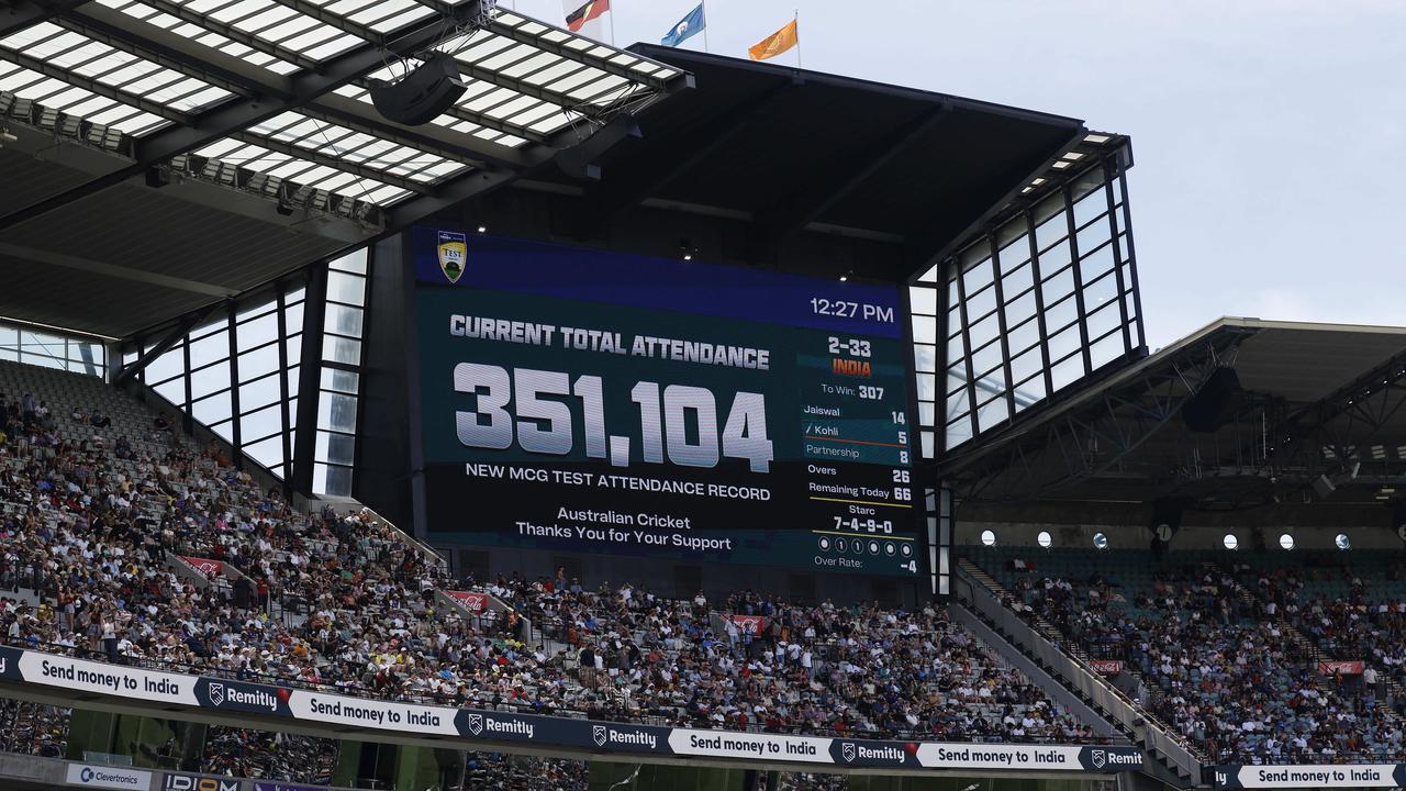 The MCG attendance record was shattered before lunch on Day 5. Image: Michael Klein