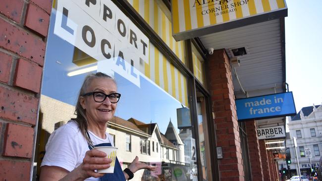 Alison Baker and other Chapel St area cafe owners are benefiting from a rise in takeaway coffee sales. Picture: Kiel Egging.