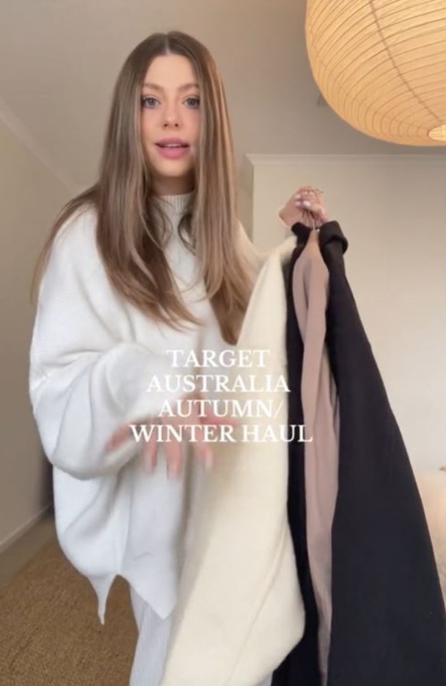 Aussie shoppers have compared the womenswear to high-end brands. Picture: TikTok/@jessiabass