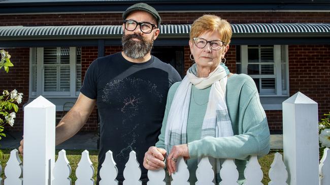 Nathaniel Albanese and  his mum Joan Albanese at his West Hindmarsh home .Thursday,May,9,2024.Picture Mark Brake