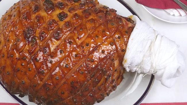 Maple honey mustard glazed ham recipe