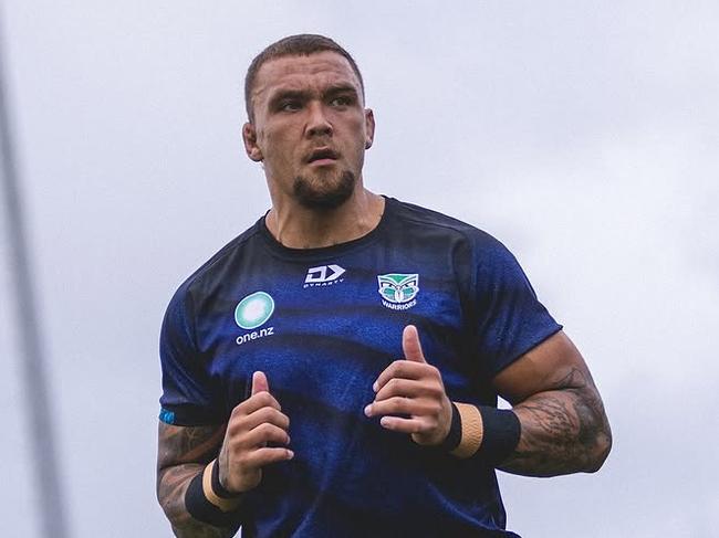 James Fisher-Harris is ready to let rip in the NRL Pre-Season Challenge. Pic: Warriors Instagram