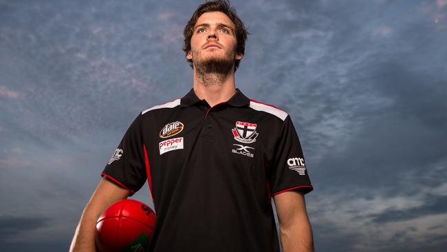 St Kilda's Dylan Roberton at the Linen House Centre.