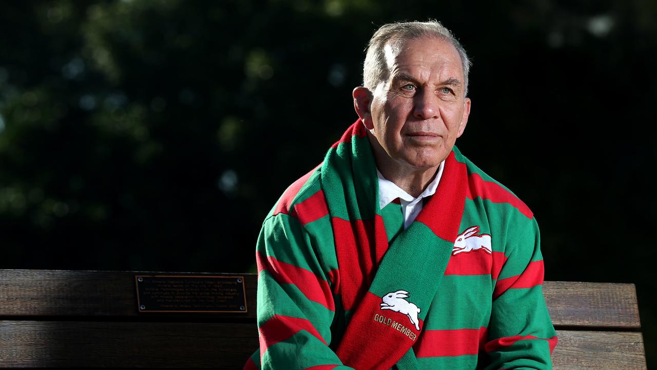 The South Sydney legend died on the Gold Coast on Sunday aged 80.