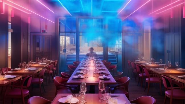 An AI-generated render of Luminary by RAFI: Applejack Hospitality will launch Australia’s First AI-generated restaurant this weekend. Picture: Supplied