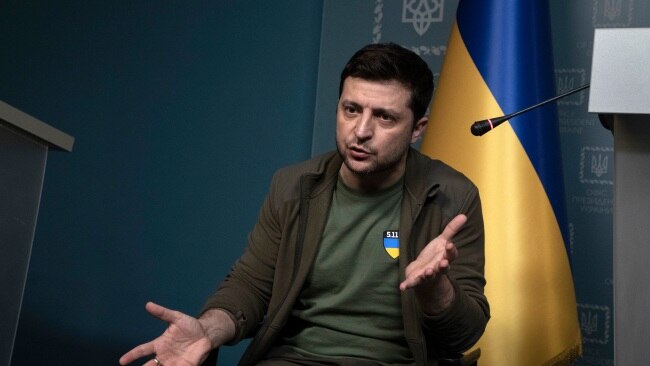 President Volodymyr Zelensky has accused Russia of terrorism after repeated attacks on civilian targets. Picture: Getty