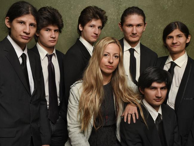 Crystal Moselle with the brothers. Picture: Larry Busacca/Getty Images.