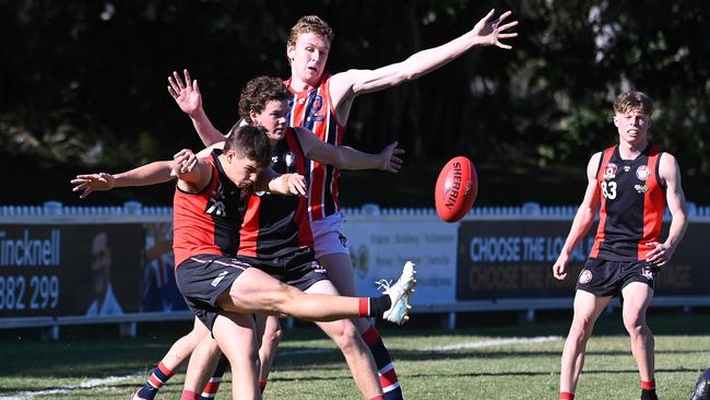 Redland-Victoria Point player Bailey Burrows QAFL colts Redland-Victoria Point v Wilston Grange. Saturday June 15, 2024. Picture, John Gass