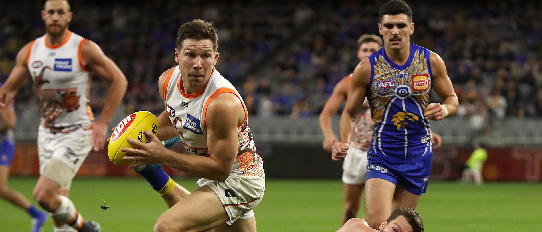 West Coast Eagles beat GWS by 87 points at Subiaco Oval to maintain spot in  the AFL top eight - ABC News