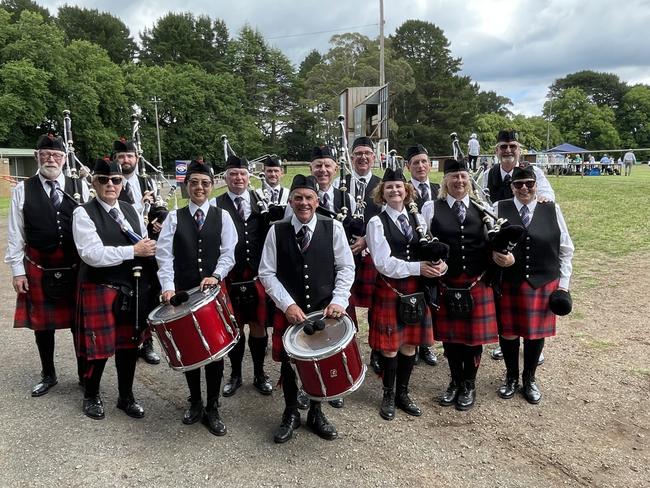 The Geelong RSL pipe band. Picture: Athos Sirianos