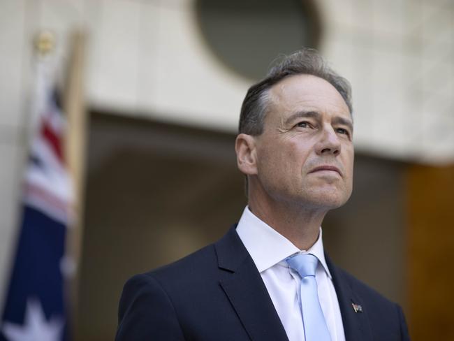 Health Minister Greg Hunt announced the Pfizer boost on Thursday. Picture: NCA NewsWire/Gary Ramage