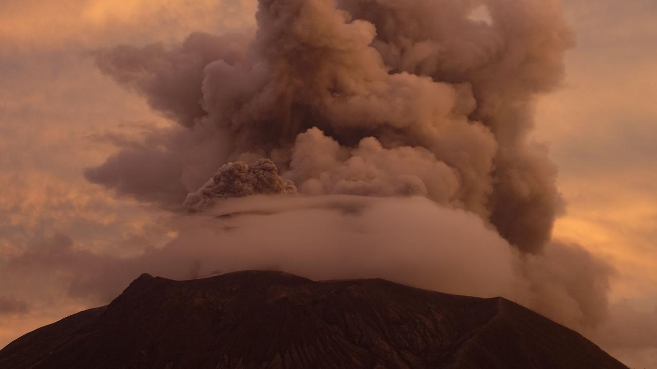 Volcanic eruptions, earthquakes and tsunamis happen regularly in Indonesia. Picture: Ronny Adolof Buol / AFP