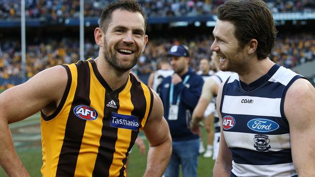 Patrick Dangerfield says he idolises Luke Hodge. Picture: Michael Klein