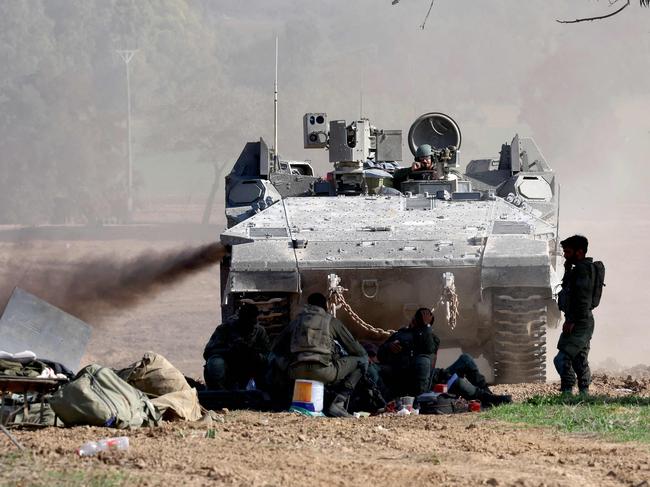 Israeli soldiers amid continuing battles between Israel and the militant group Hamas. Picture: AFP