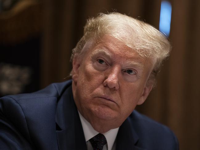 US President Donald Trump was reportedly rushed by the Secret Service into a bunker as protesters tried to break into the White House last week. Picture: AP