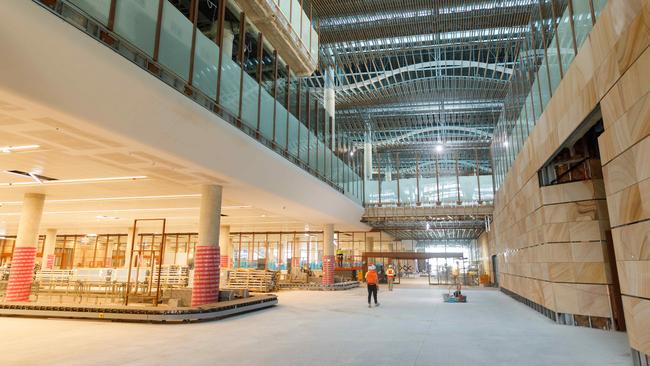 The terminal at Western Sydney Airport under construction. Picture: NewsWire / Max Mason-Hubers