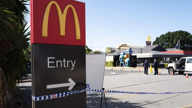 Police remain at the scene today. (AAP Image/Attila Csaszar)