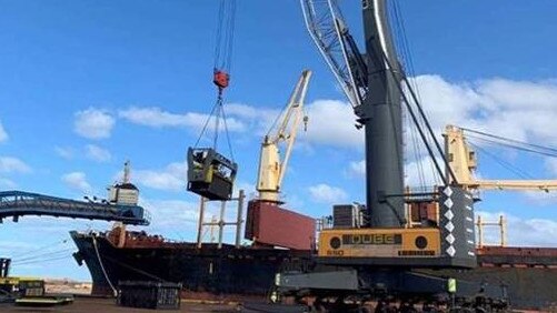 OZ Minerals exports its first copper concentrate from South Australia. Picture: Supplied