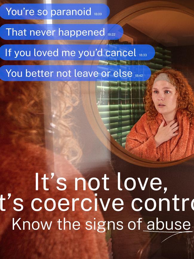 Coercive control ad campaign. Picture: Supplied