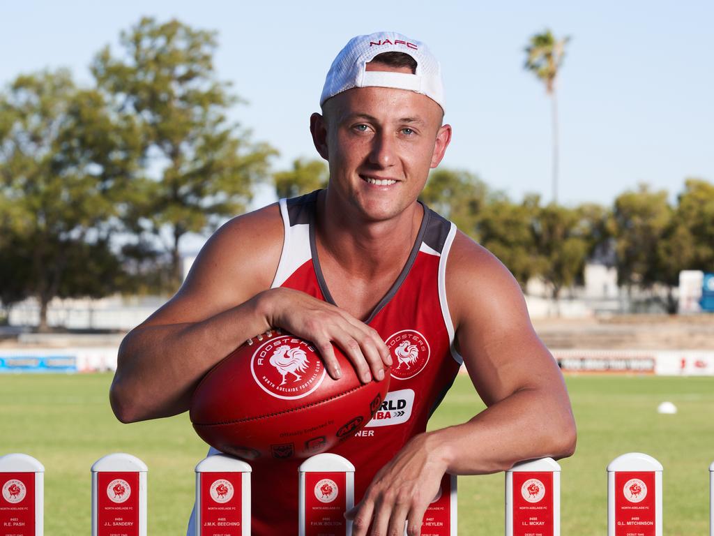 New recruit, Billy Hartung poses for a picture in Prospect, after being signed to the North Adelaide Roosters, Wednesday, Dec. 18, 2019. Picture: MATT LOXTON