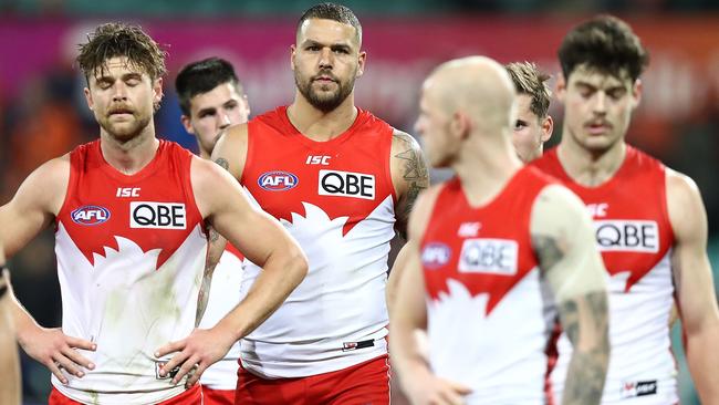 Lance Franklin after Sydney’s 2018 season came to an end.