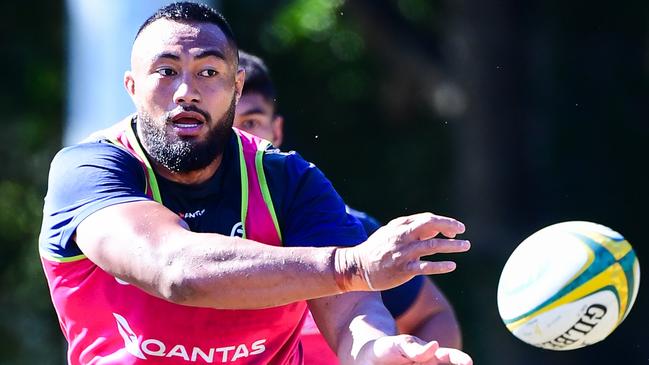 The Qantas Wallabies train at Wests Bulldogs Rugby Union Club, Brisbane. Sekope Kepu. Photo: Rugby AU Media/Stuart Walmsley