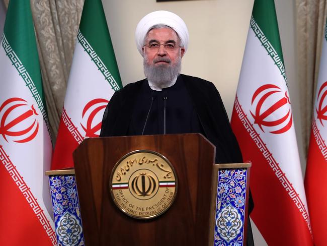 Iran’s President Hassan Rouhani warned his country could resume uranium enrichment ‘without limit’. Picture: AFP/Iranian Presidency