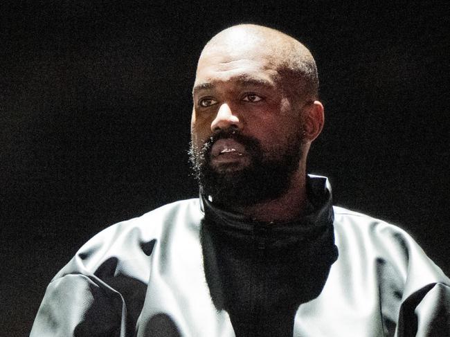 INGLEWOOD, CALIFORNIA - MARCH 14: Rapper Kanye West performs onstage during the "Vultures 1" playback concert during Rolling Loud 2024 at Hollywood Park Grounds on March 14, 2024 in Inglewood, California. (Photo by Scott Dudelson/Getty Images)