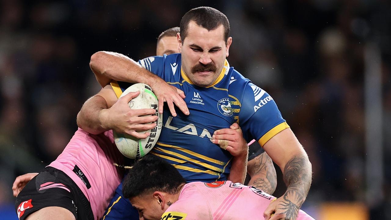 Eels prop Reagan Campbell-Gillard is in the frame to be picked for Australia’s World Cup squad. Picture: Cameron Spencer/Getty Images