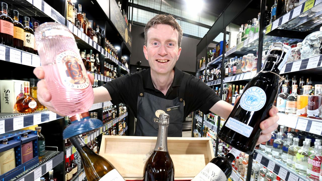 Store manager Peter Tamblyn at Sense of Taste Portside. Picture: Steve Pohlner