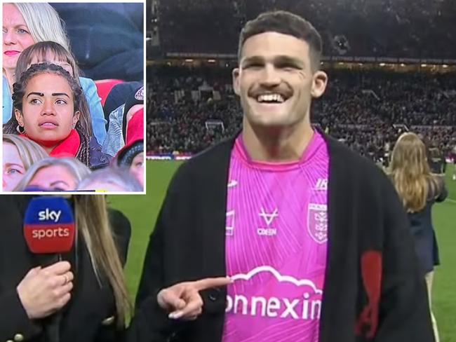 Penrith champion Nathan Cleary has addressed the persistent rumours that he could be defecting to the English Super League to be closer to Matildas star and girlfriend Mary Fowler.Â