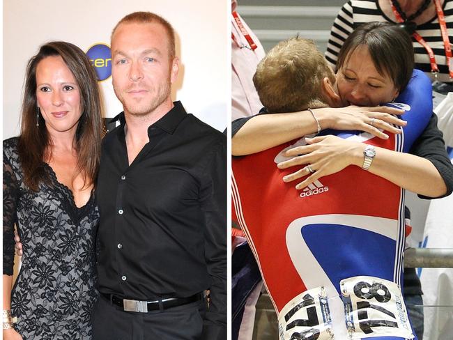 Sir Chris Hoy and wife Sarra.