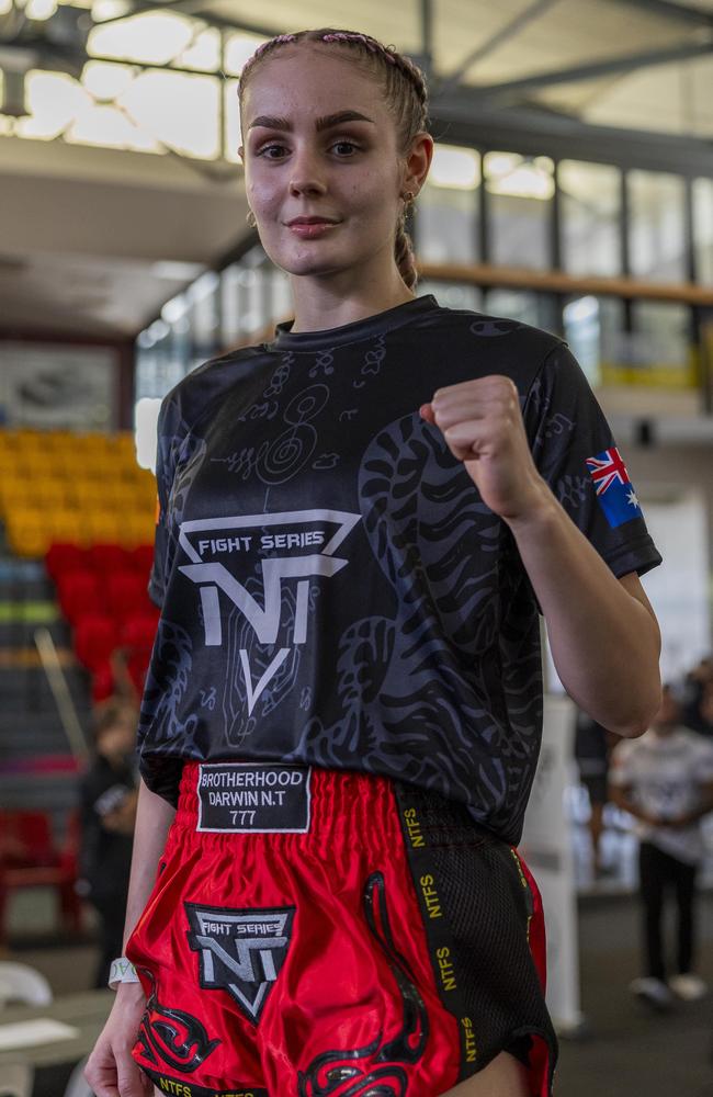 Taleisha Kirk at the NT Fight Series XI at Ventia Stadium. Picture: Pema Tamang Pakhrin